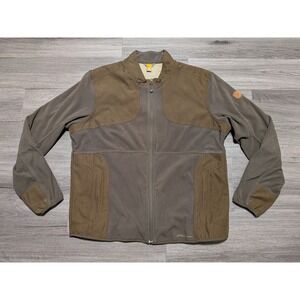 Eddie Bauer Jacket Men's Green Brown Fleece Sport Shop Full Zip Jacket Size XL